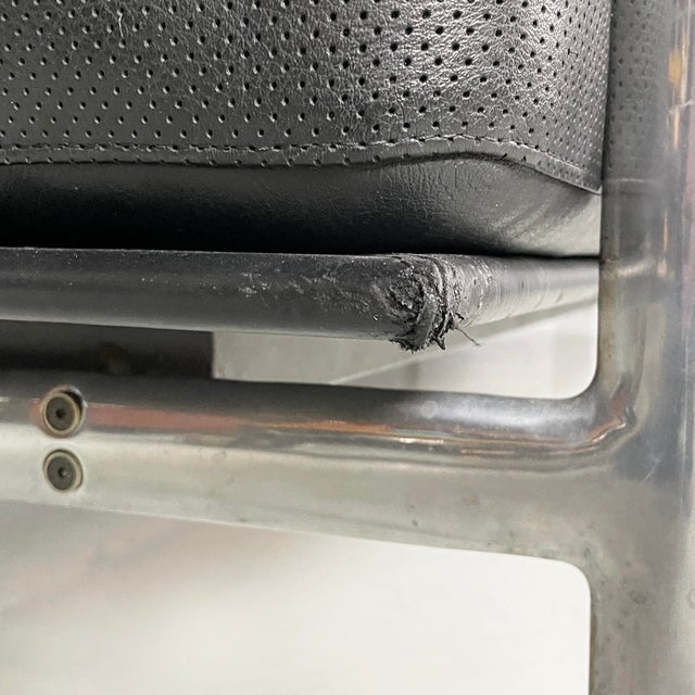 Italian Modern Black Leather Sofa by Antonio Citterio and Paolo Nava for B&B Italia, 1980s For Sale - Image 14 of 18