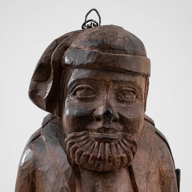 20th Century French Carved Wooden Man Decoration For Sale - Image 13 of 18