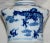 Chinese Blue and White Asian Ceramic Art Piece With Wooden Stand For Sale - Image 3 of 12
