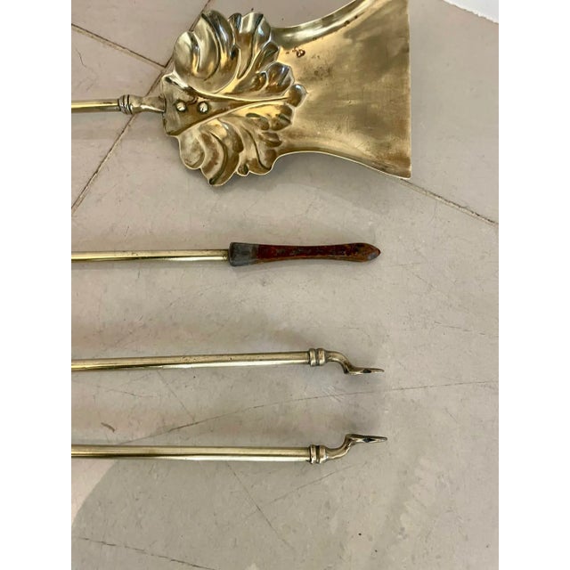 Mid 19th Century Antique Victorian Quality Brass Fire Irons, 1860s, Set of 3 For Sale - Image 5 of 8
