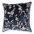 Contemporary Anke Drechsel Hand-Embroidered Deep Blue Navy Silk Velvet Pillow For Sale