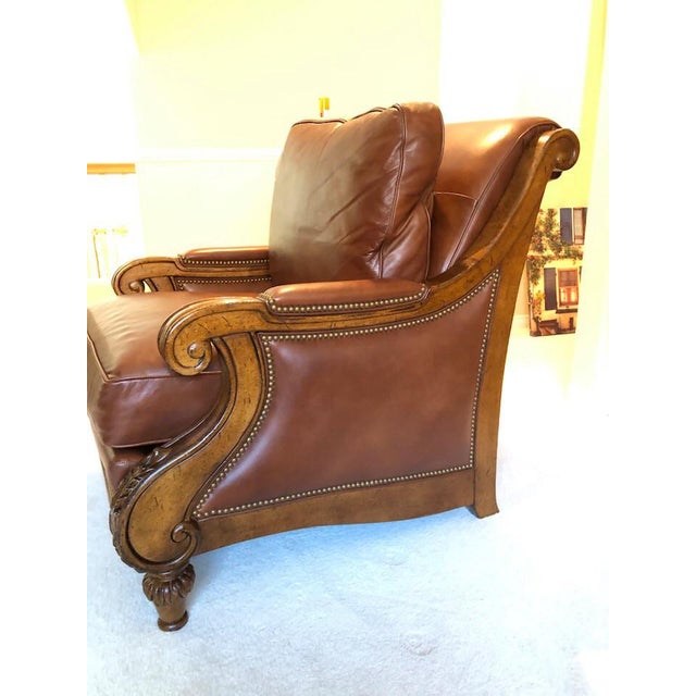 French Country Hancock and Moore Leather Chair Chairish