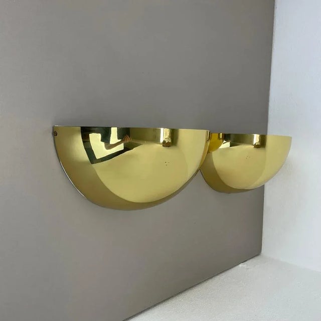 Brass Wall Light Sconces in the manner of Stilnovo and Sciolari for Bankamp Leuchten, Germany, 1980s For Sale - Image 5 of 18