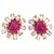 Bochic "Orient" Ruby & White Topaz Stud Clip Earrings Set 18K Gold & Silver, A Pair For Sale - Image 15 of 18