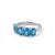Contemporary Swiss Blue Topaz Half Band Ring, Stackable Birthstone Ring Us 7 For Sale - Image 3 of 4