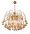 Vintage Gold Rain Chandelier with Handmade Murano Glass Pink Flowers, Italy, 1960 For Sale - Image 4 of 16