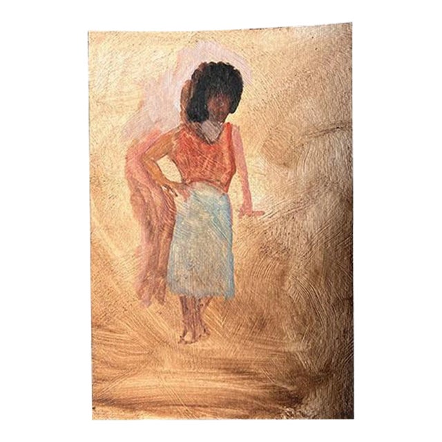 Post Modern Figural Painting of a Woman by Clair Seglem For Sale