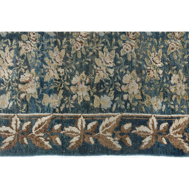 Textile Doris Leslie Blau Antique Turkish Allover Floral Warm Tan Rug - c. 1920 For Sale - Image 7 of 10