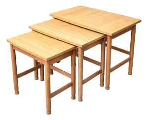 Vintage Teak Nesting Tables from Schreiber, Set of 3
