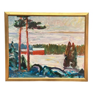 Carl Köhler, Landscape, 1960s, Oil on Panel, Framed For Sale