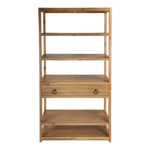 Lark Natural Wood Etagere, Light Brown