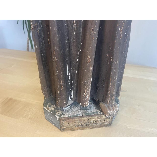 Baroque Antonius with Child Figure in Wood For Sale - Image 11 of 18