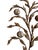 Gold Large Mid Century Vintage Italian Iron and Wood Wall Decor With Fruits and Leaves For Sale - Image 8 of 8