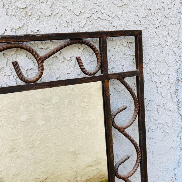 Late 20th Century Large Wrought Iron Mirror Chairish