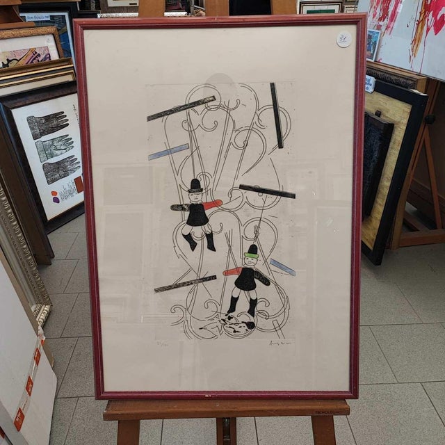 Franco Angeli, Lithograph, Framed For Sale - Image 10 of 10