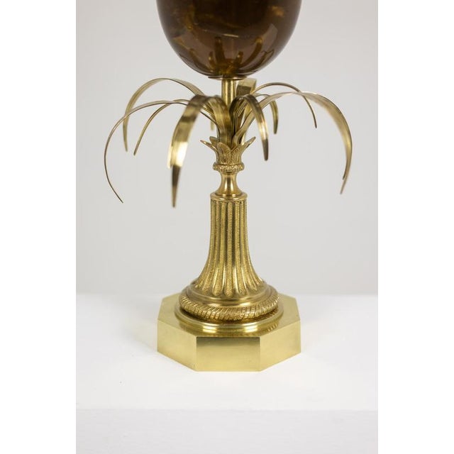 Egg Lamp in Bronze and Resin from Maison Charles, 1970s For Sale - Image 3 of 8