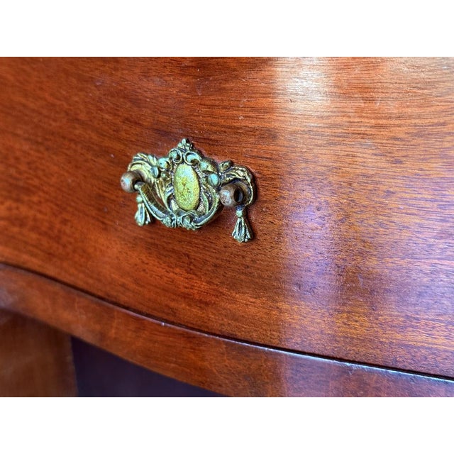 Art Nouveau Mahogany Nightstands with Marble Top, 1900s, Set of 2 For Sale - Image 9 of 11