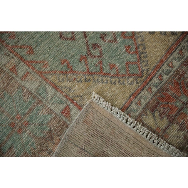 Burnt Orange Vintage Distressed Oushak Rug Runner - 5'6" x 11'10" For Sale - Image 8 of 12