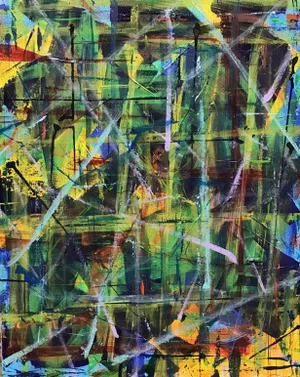 “AS070623” Original Abstract Painting 20” by 16” by Stephen Stilgenbauer