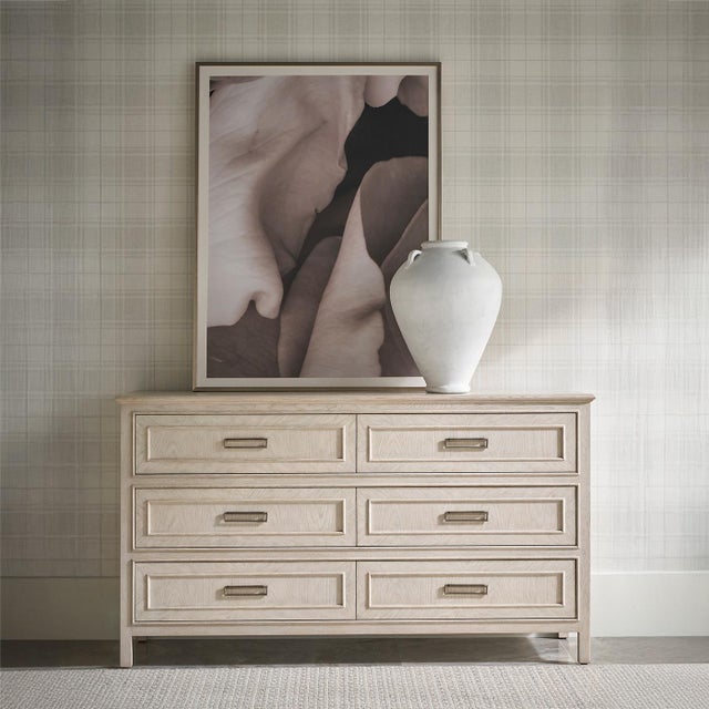 Six Drawer White Oak Dresser For Sale - Image 4 of 4