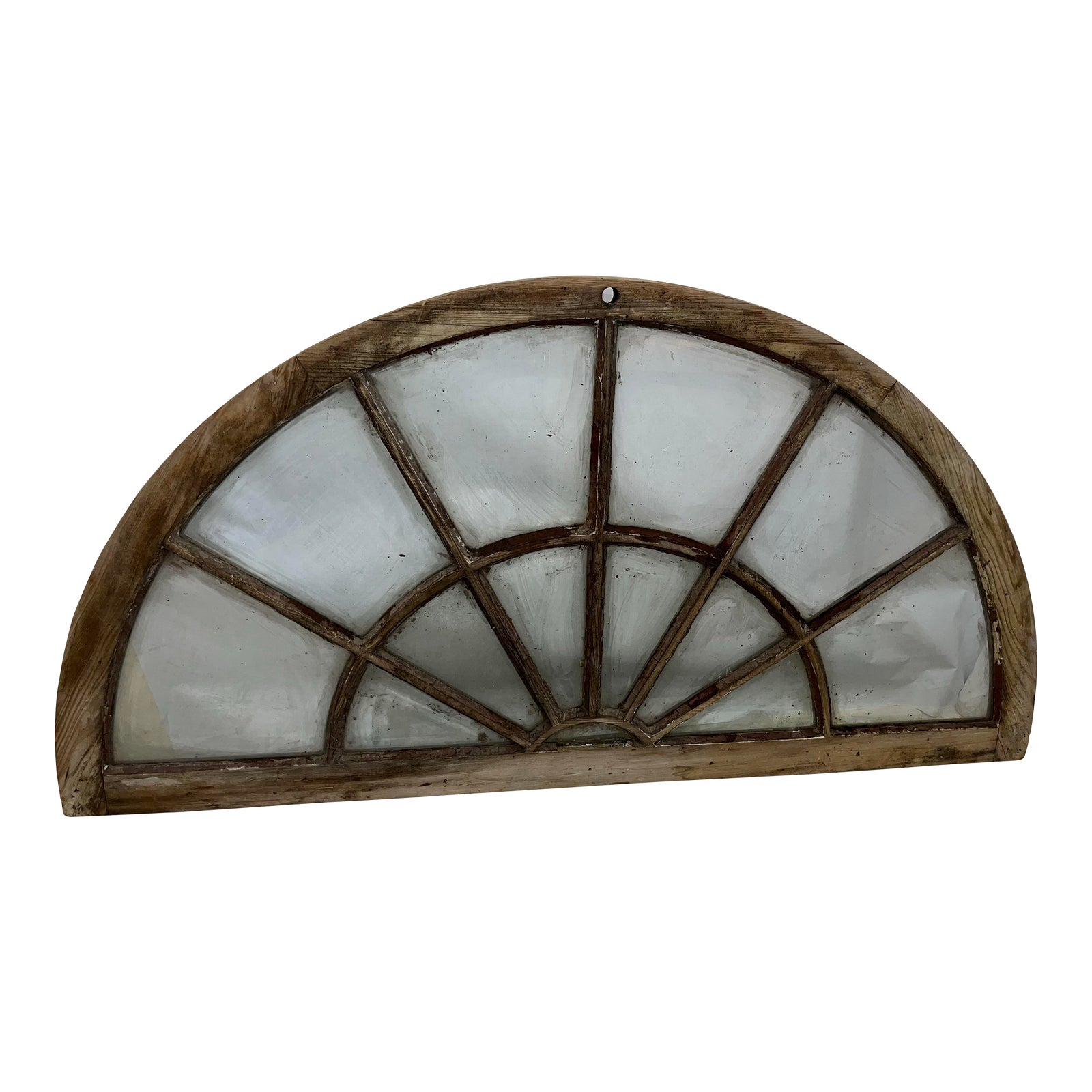 Large Vintage Wood & Glass Architectural Sunburst Transom From the Old ...