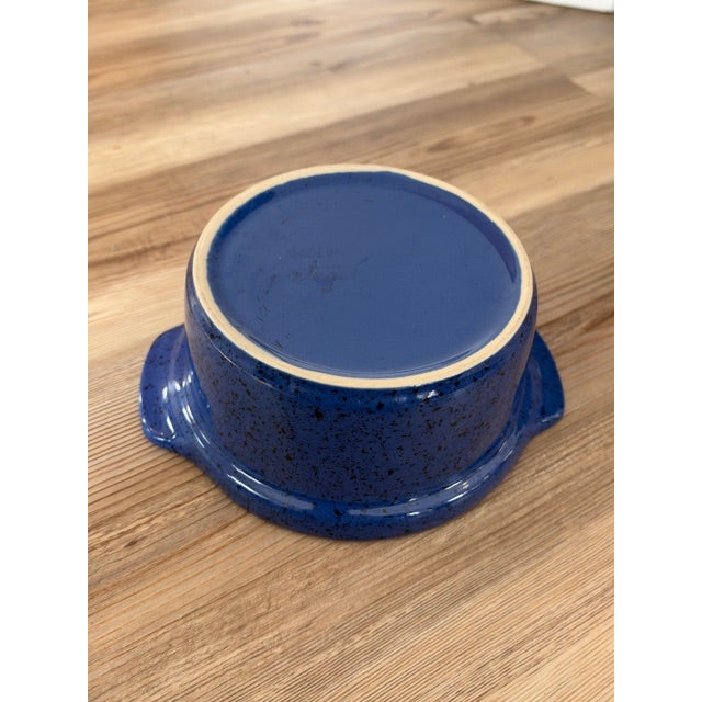 Mid 20th Century Cerutil Stoneware of Portugal Blue Casserole Dish For Sale - Image 5 of 11