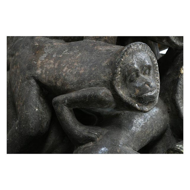 Sculpture of Stone Monkeys For Sale - Image 3 of 7