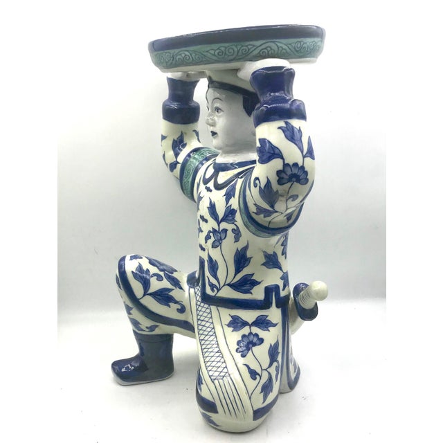 Mid 20th Century Chinese Figurine Man Holding Plate For Sale - Image 4 of 12
