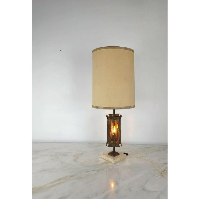 1970s Brutalist Table Lamp attributed to Albano Poli for Poliarte Italia, 1970s For Sale - Image 5 of 14