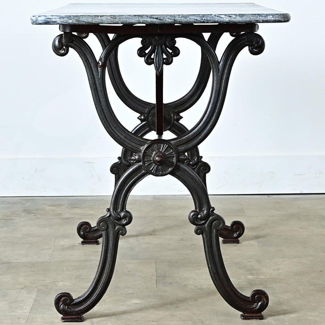 19th Century French 19th Century Marble Top Bistro Table For Sale - Image 5 of 11