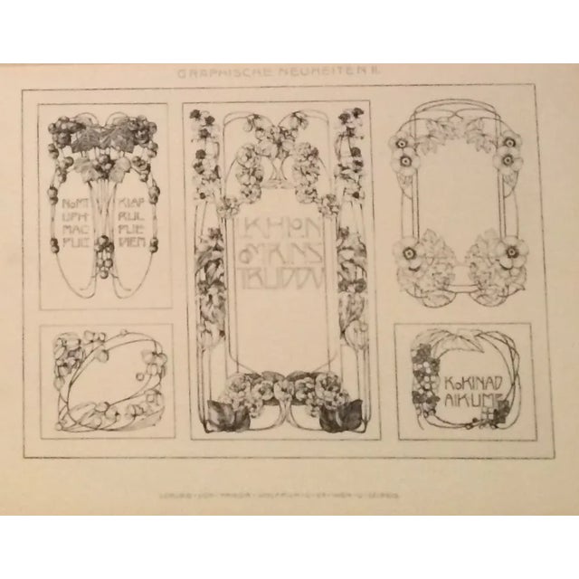 French 1900's Decorator Lettering Prints - Pair For Sale - Image 3 of 3