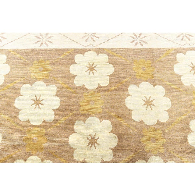 Modern Abstract Soft Beige Handmade Rug by Doris Leslie Blau For Sale - Image 9 of 10