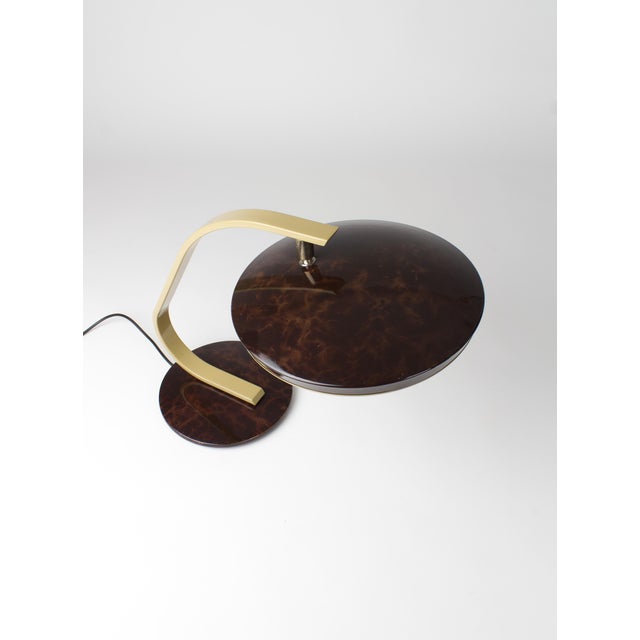 Mod Carey 520 Desk Lamp in Faux Tortoiseshell by Luis Pérez De La Oliva for Fase, Spain, 1970s, in Good conditions....