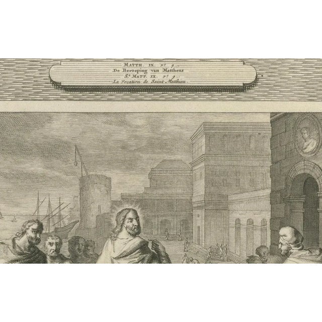 Pieter Mortier, Calling of Saint Matthew and Raising of the Widows Son, 1700s, Paper For Sale - Image 4 of 10