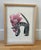 A set of four original hand-pulled linocuts by Saskia Onvlee, acquired directly from the artist's gallery in Todos Santos,...
