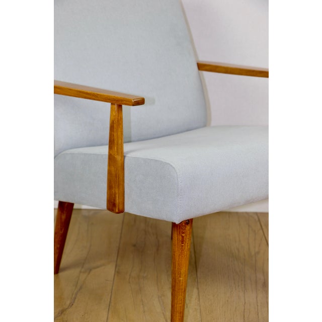 Vintage Armchair with Armrests Loft in Blue Sky, 1970s For Sale - Image 9 of 10