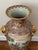 Vintage Chinoiserie Ceramic Painted Floor Vase With Gilt Handles For Sale - Image 4 of 11