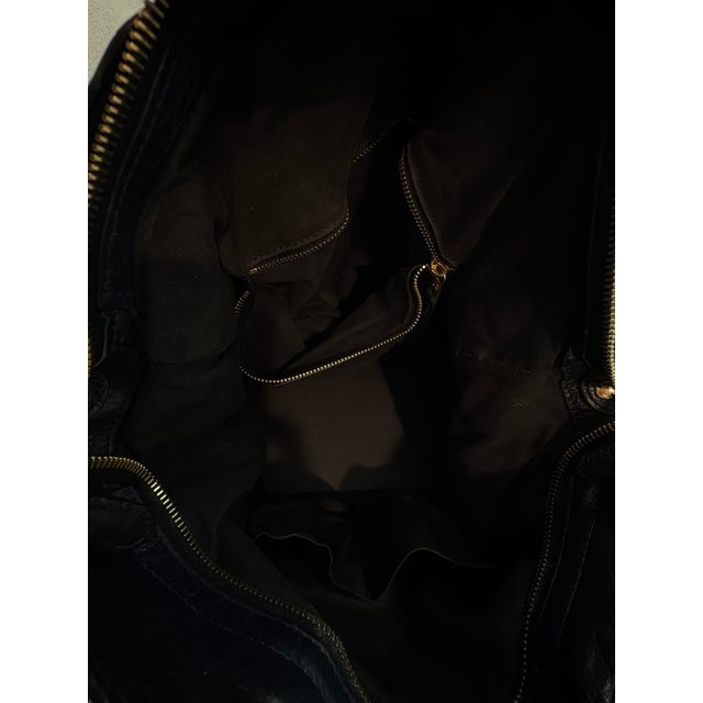 Vintage Balenciaga Moto Giant 12 Velo Bleu Obscur Navy Lambskin Leather Bag For Sale - Image 10 of 15