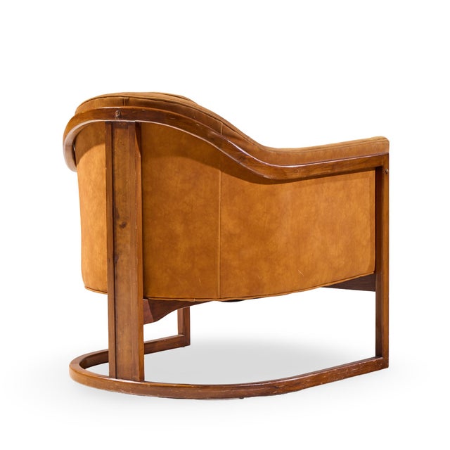 Harvey Probber Mid Century Walnut Barrel Lounge Chairs - Pair For Sale - Image 10 of 12