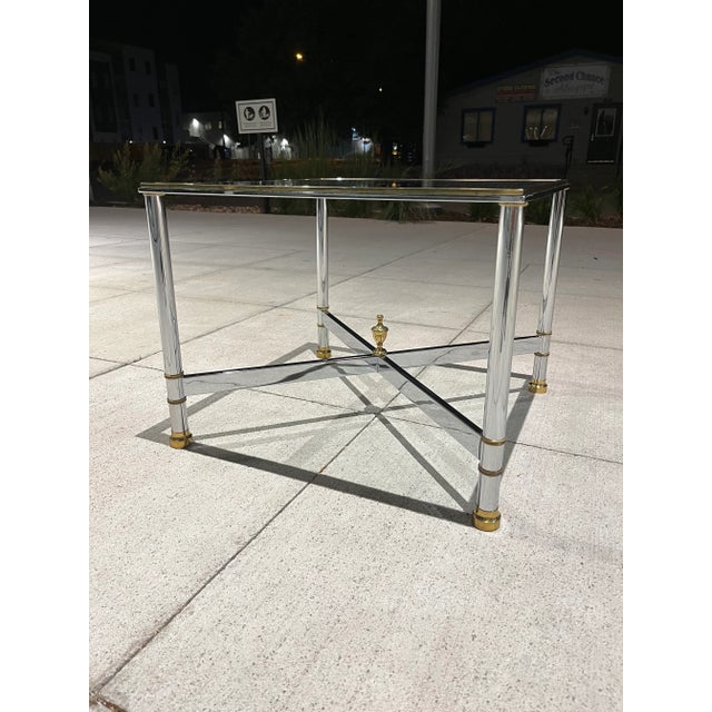 Mid-Century Modern Mid-Century Modern Chrome X-Base Jansen End Table For Sale - Image 3 of 13