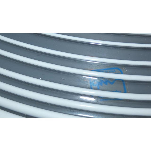 Silver Murano Glass, Steel & Chrome Suspension Light by De Majo, Italy, 1970s For Sale - Image 8 of 15