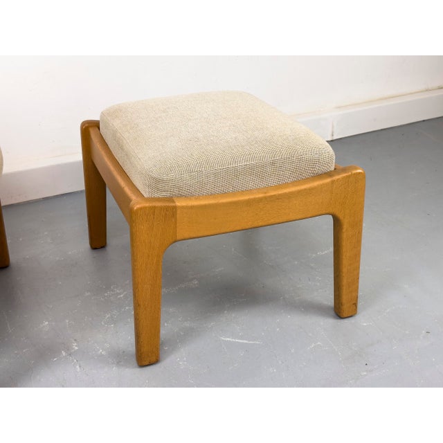 1980s Set of Danish Lounge Chair and Ottoman in Oak by Juul Kristensen, 1970s For Sale - Image 5 of 18