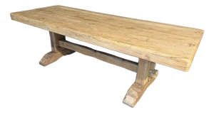 Large French Farmhouse Dining Table in Oak, 1920