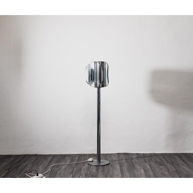 Metal Floor Lamp in the style of Fontana Arte, 1970s For Sale - Image 7 of 12