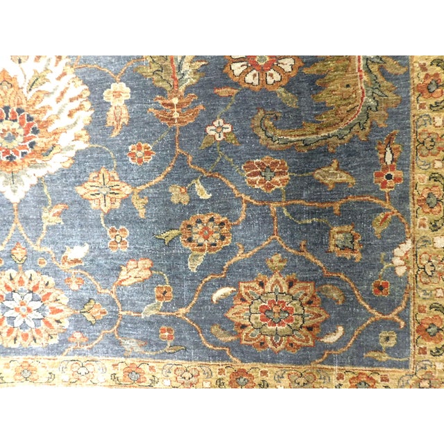Vintage Hand-Knotted Handspun Wool Rug With Vegetable Dye by Nasser.8'x 9'5" For Sale - Image 4 of 18