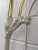 White Painted Wrought-Iron & Brass & Queen Bedframe For Sale - Image 4 of 13