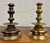 Late 20th Century Vintage Solid Brass Candlesticks Candle Holders With Drip Pans - Pair For Sale - Image 5 of 7