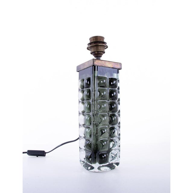 Mid-Century Block Bubble Table Lamp by Horst Tueselmann for Ichendorf Glashuette, 1960s For Sale - Image 3 of 8