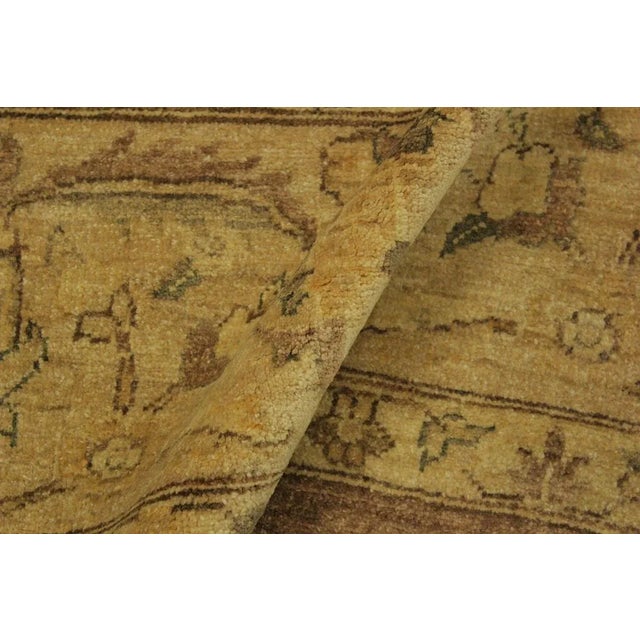 1990s Boho Chic Kafkaz Lt. Brown/Tan Wool Rug -9'10 X 13'4 For Sale - Image 4 of 8