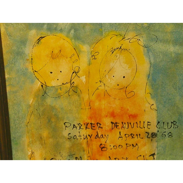 Original 1968 “One‑Man Art Show” Painting for/by Yanni Posnakoff For Sale - Image 4 of 8